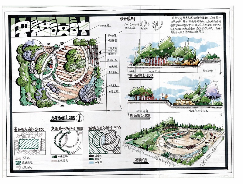 景观快题设计作品(卓越手绘)|空间|景观设计|吕律谱