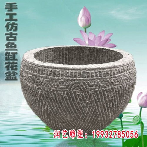 路边石花盆 清远大理石雕塑花盆图片