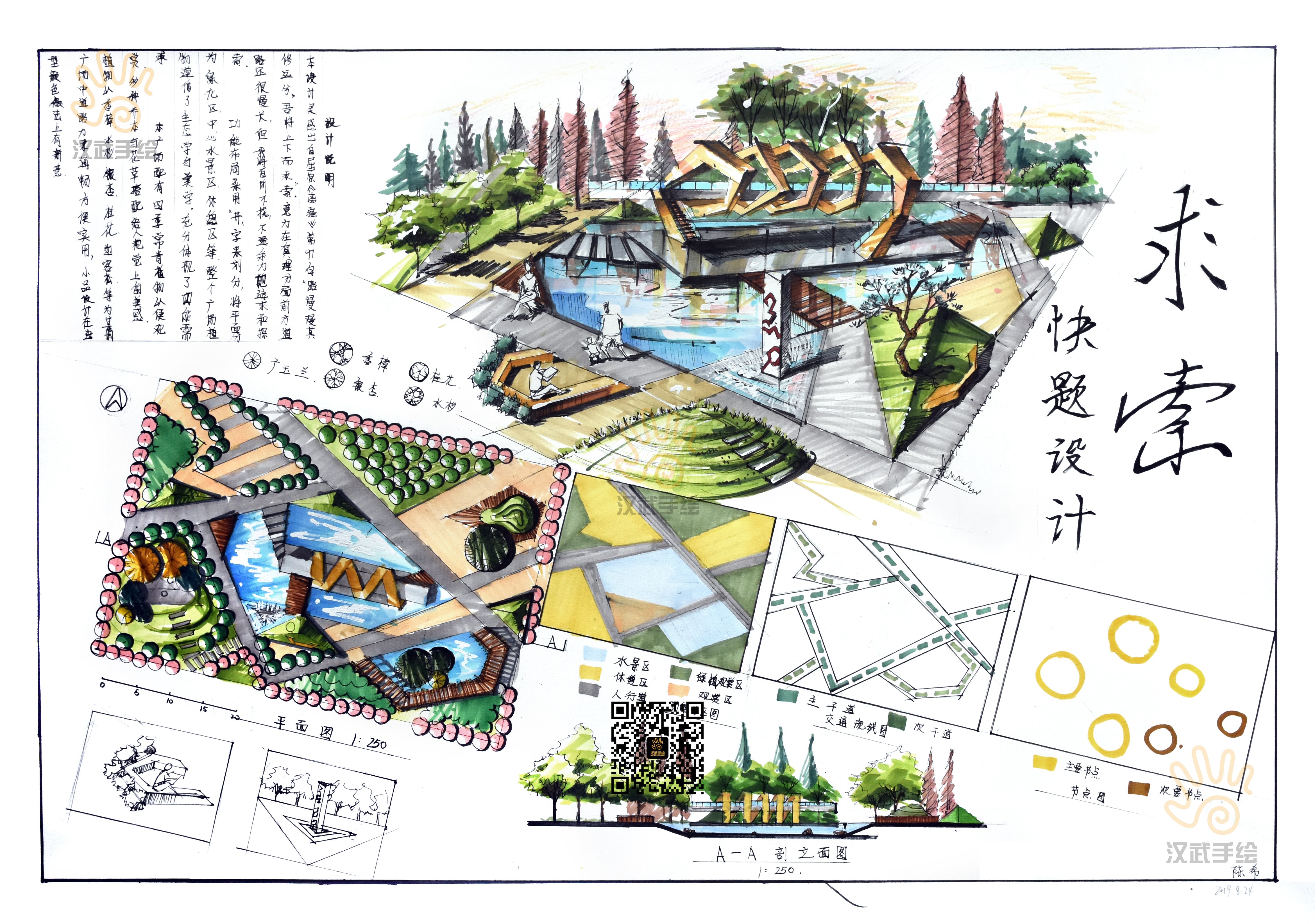 2020环艺景观手绘考研快题 艺术设计与实践探索