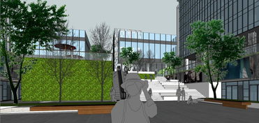 精品通州商务办公区建筑与景观设计SU模型及效果图资源解析